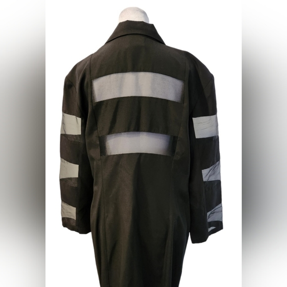 Joseph Ribkoff Double Breast Jacket/Blazer & See Through Panels on Sleeve/Back - Picture 6 of 9